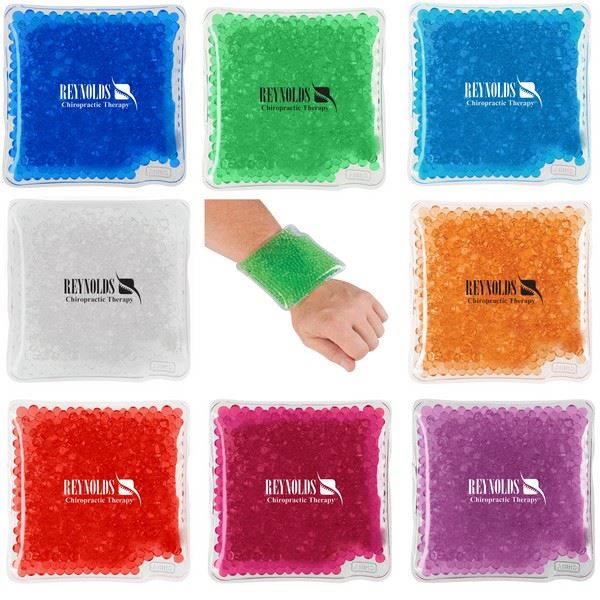 JH9466 Square Gel Beads Hot/Cold Pack With Custom Imprint